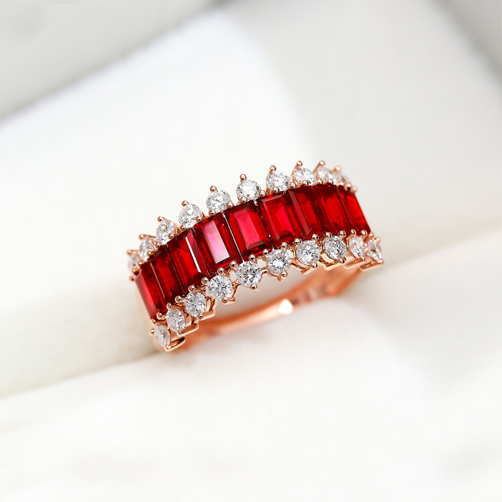 Modern Era Collection 18K Gold & Ruby Women's Ring