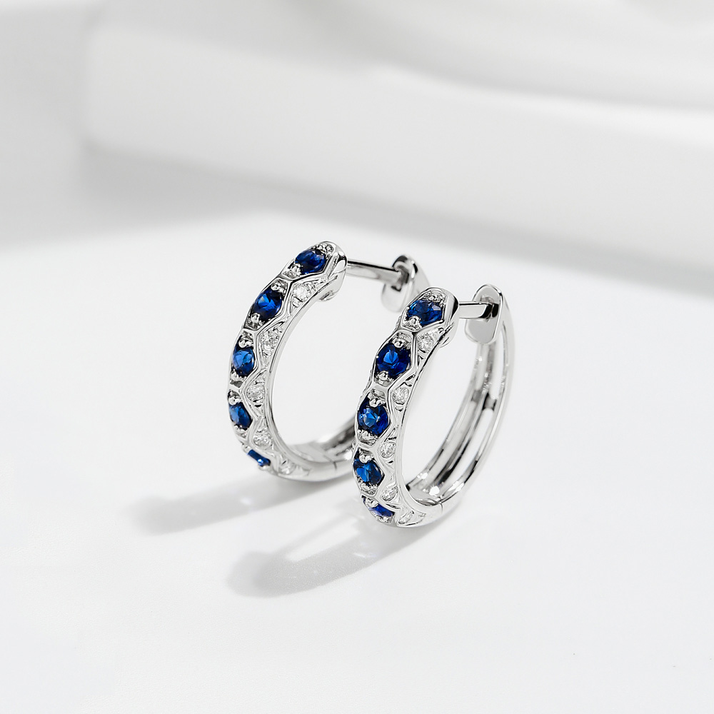 Starry Universe Collection 18K Gold & Sapphire Earrings
