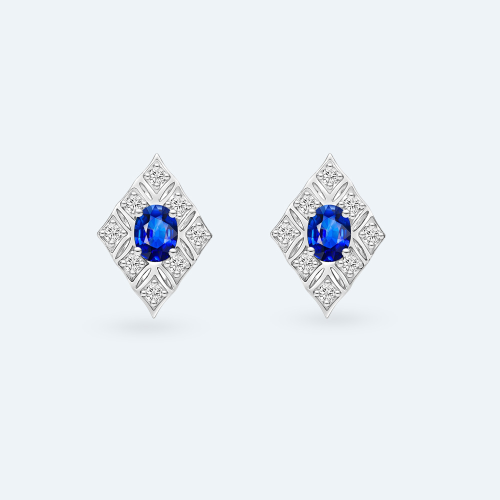 Moment of Love Collection 18K Gold & Sapphire Earrings