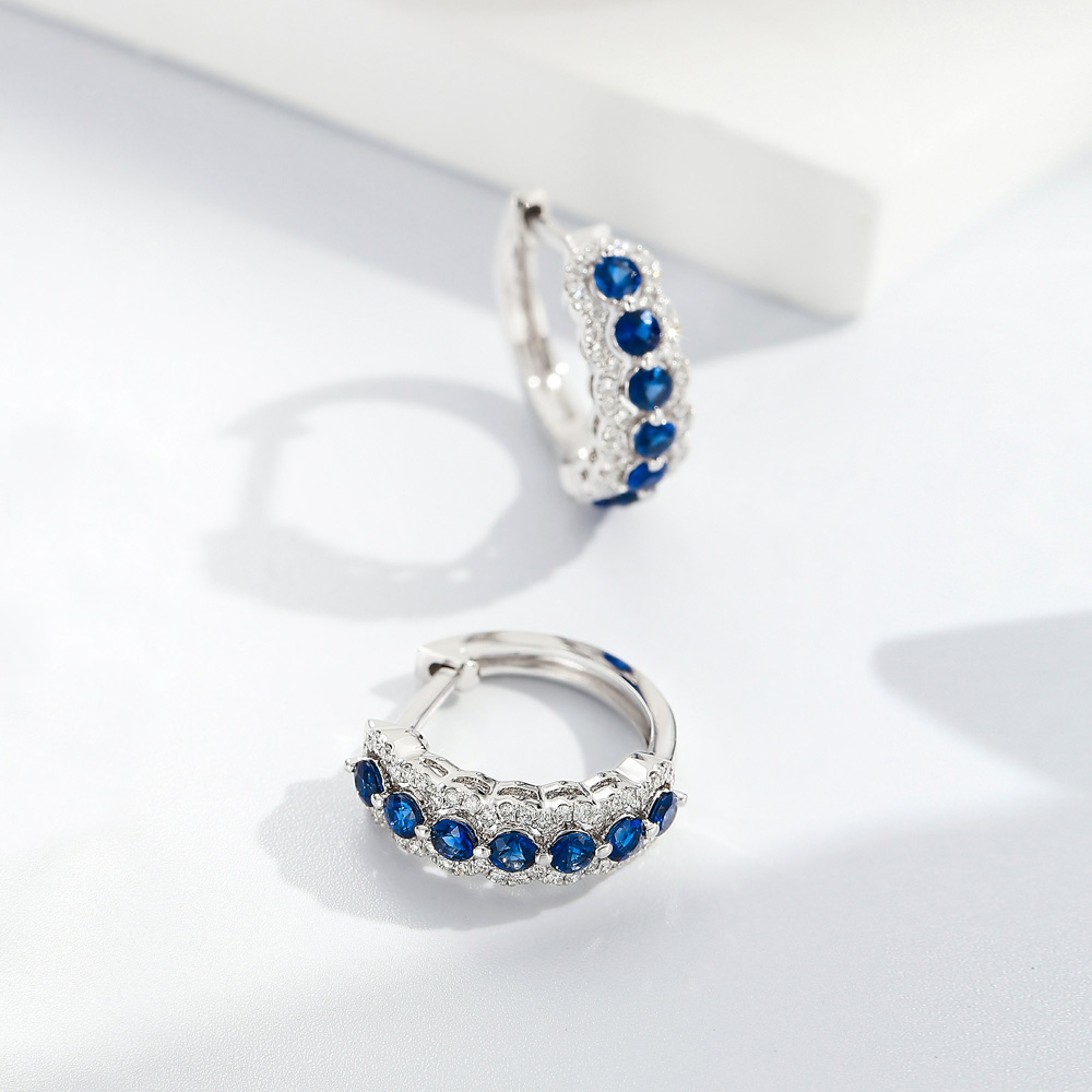 Starry Universe Collection 18K Gold & Sapphire Earrings