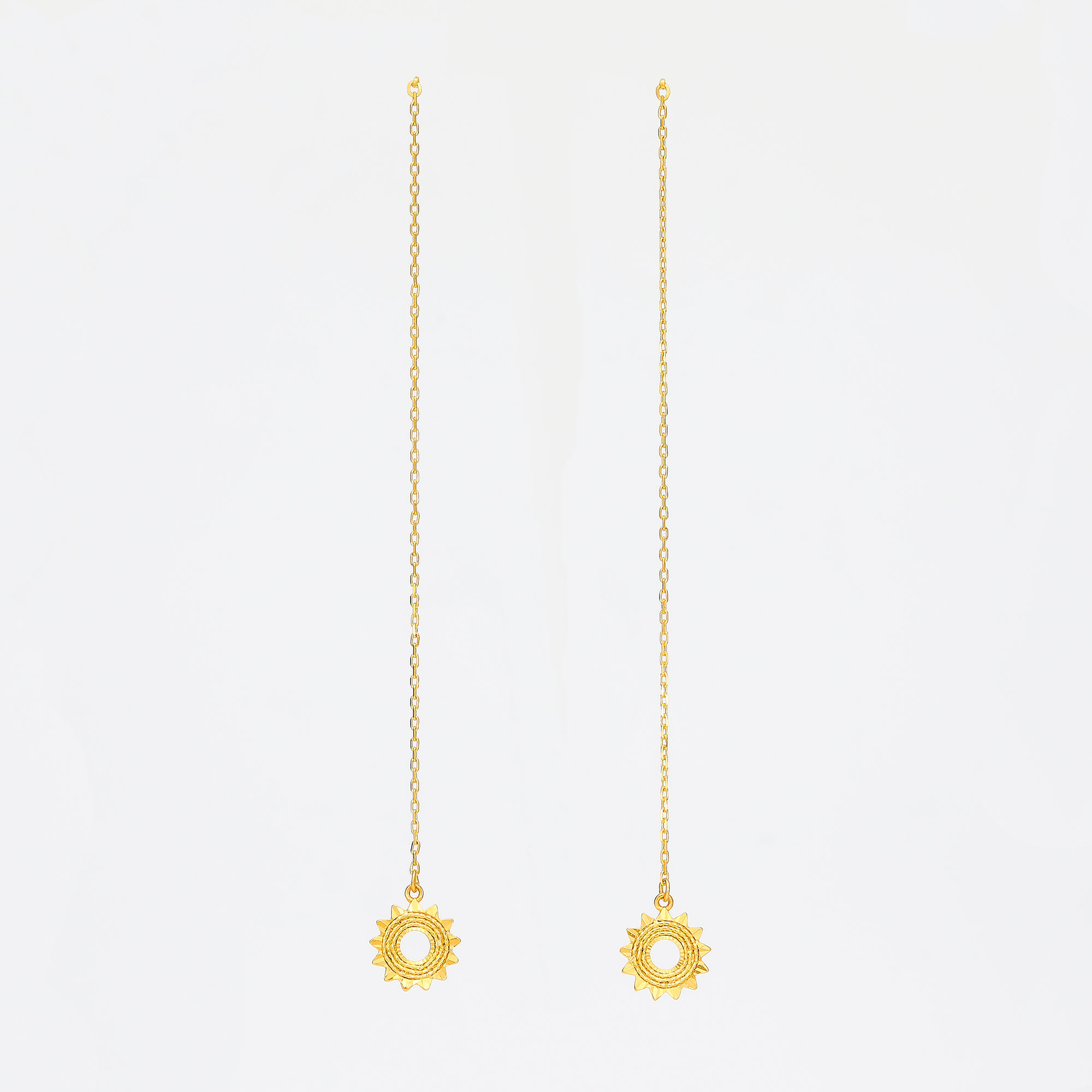 Sunny Radiance Collection · 5G Gold Filigree Sunflower Ear Threads