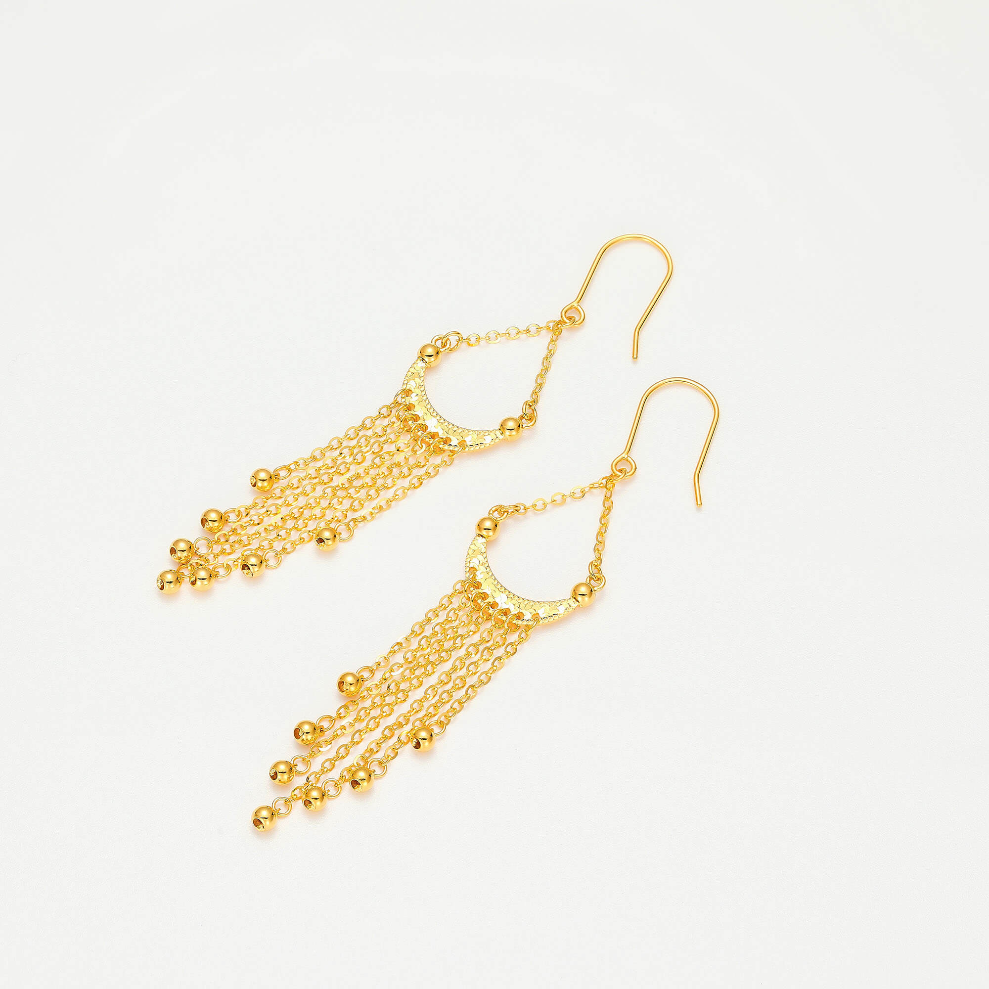 Starry Dream Collection · 5G Gold CNC Tassel Bead Necklace