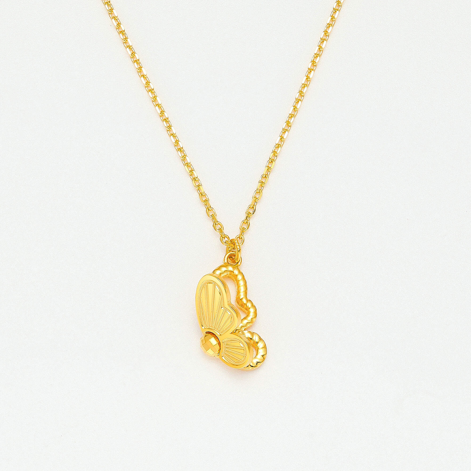 Graceful Butterfly Series · 5G Gold Moving Butterfly Necklace