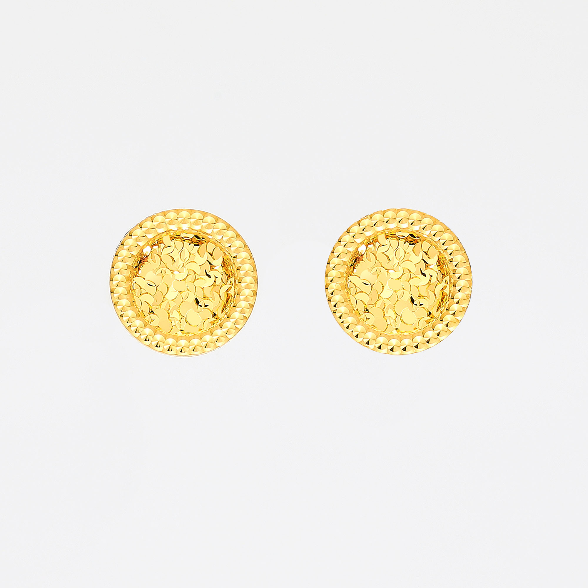 Radiant Elegance · 5G Gold Sparkling Shimmer Filigree Earrings