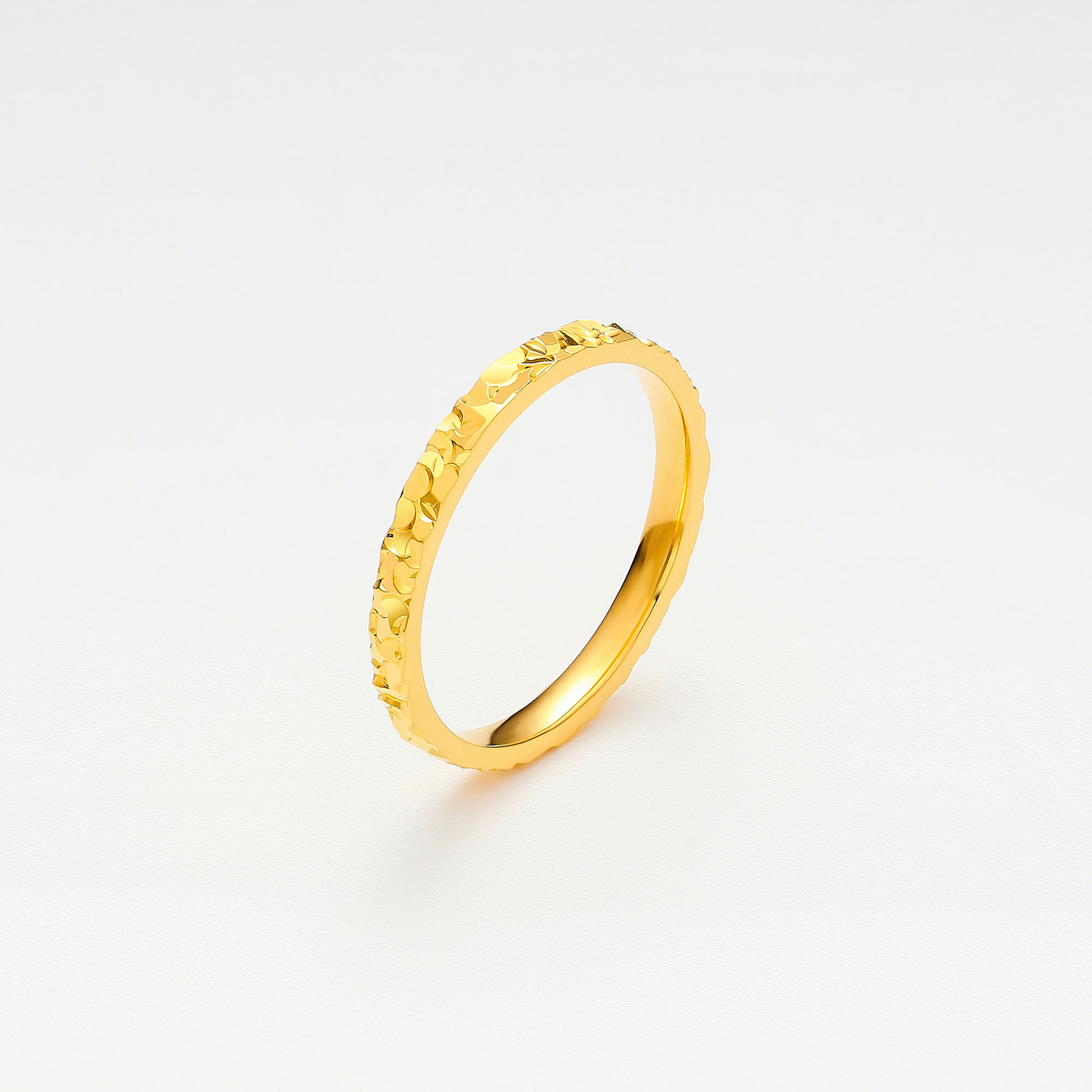 Starry Radiance · 5G Gold Sparkling Bar Ring