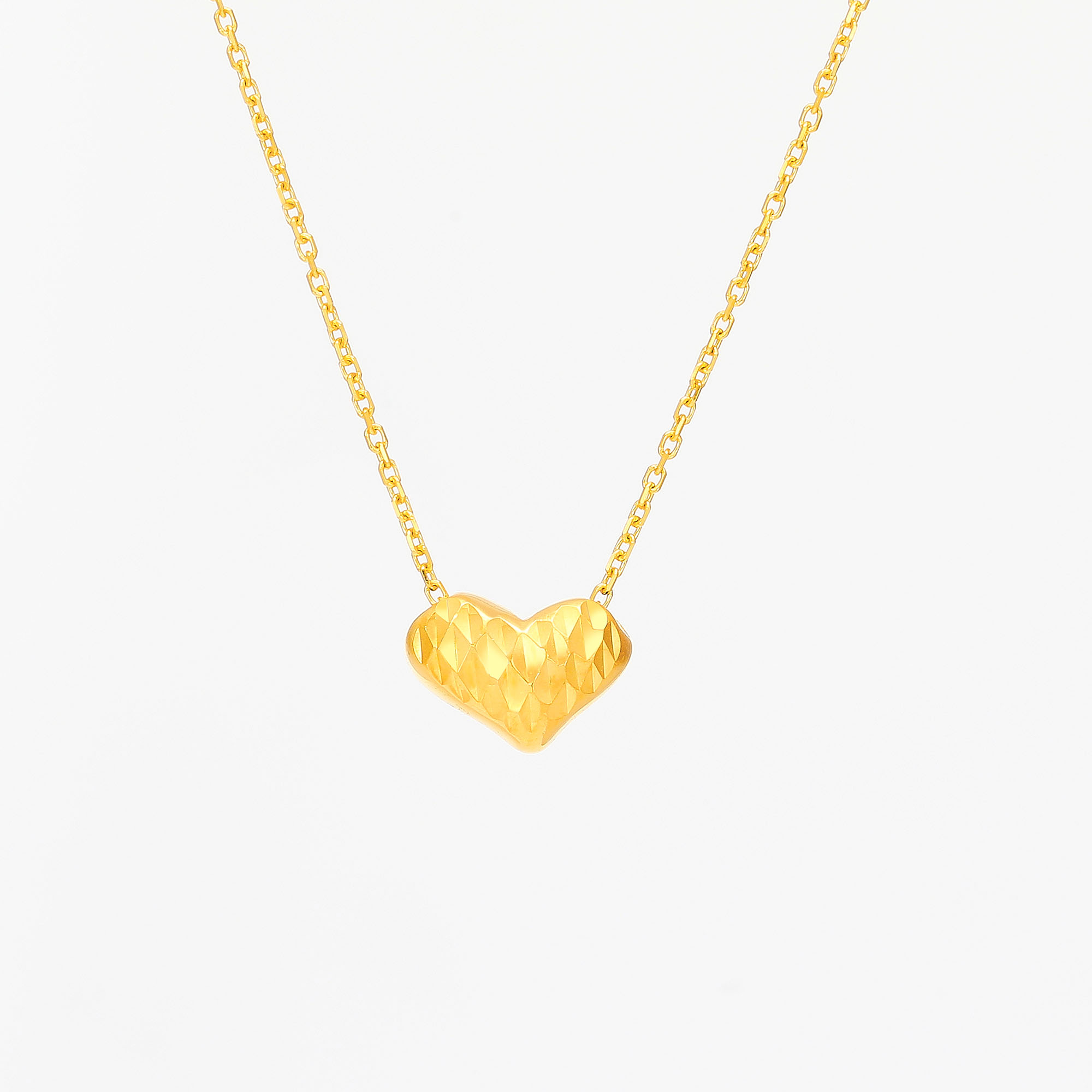 Heart Ripple · 5G Gold Heart Necklace