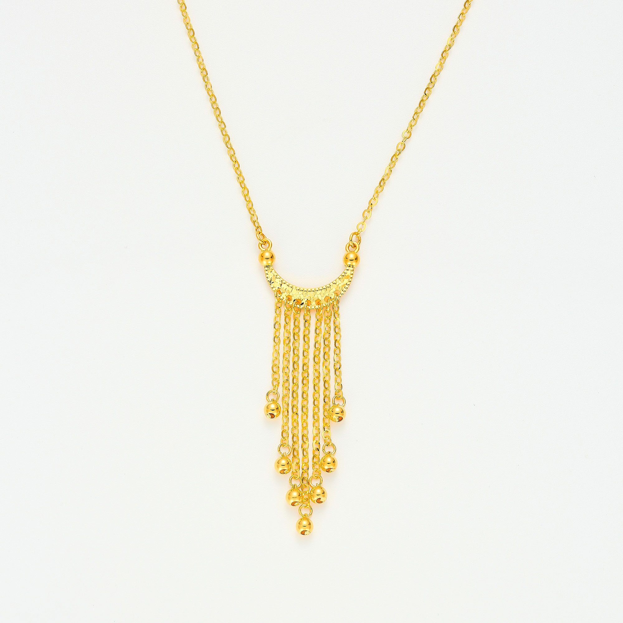 Starry Dream Collection · 5G Gold CNC Tassel Bead Necklace