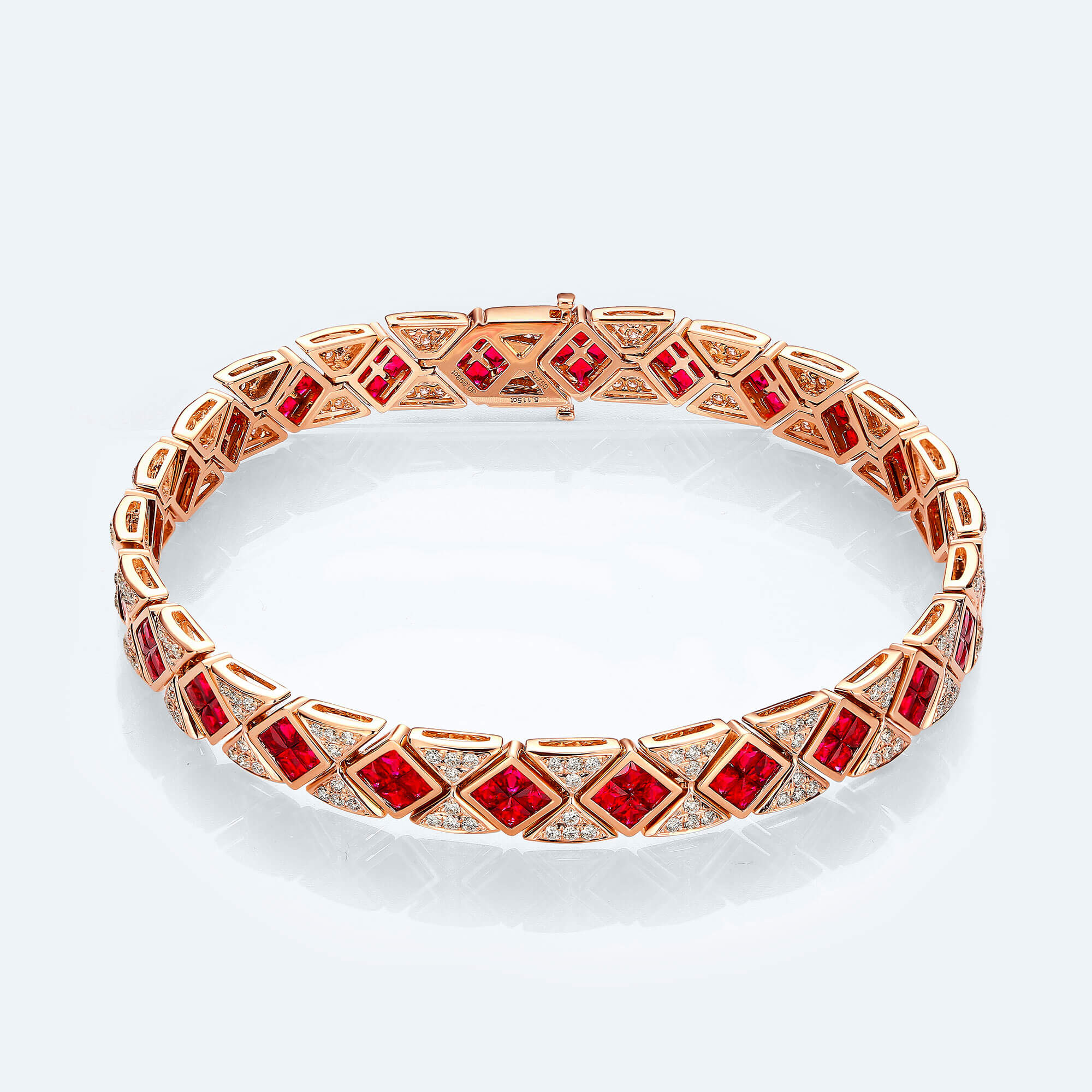 18K Multicolor Ruby Bracelet
