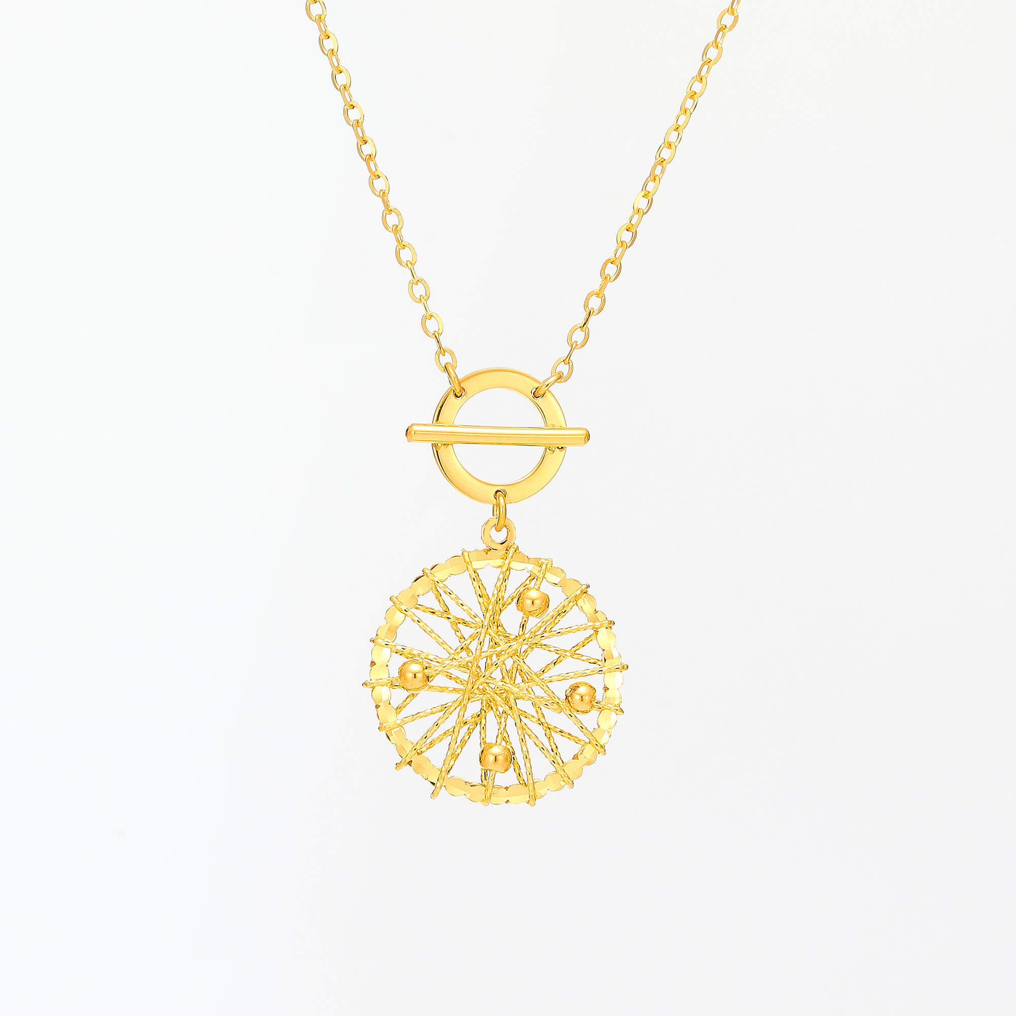 Star Trail Weaving Light · 5G Gold Filigree Necklace