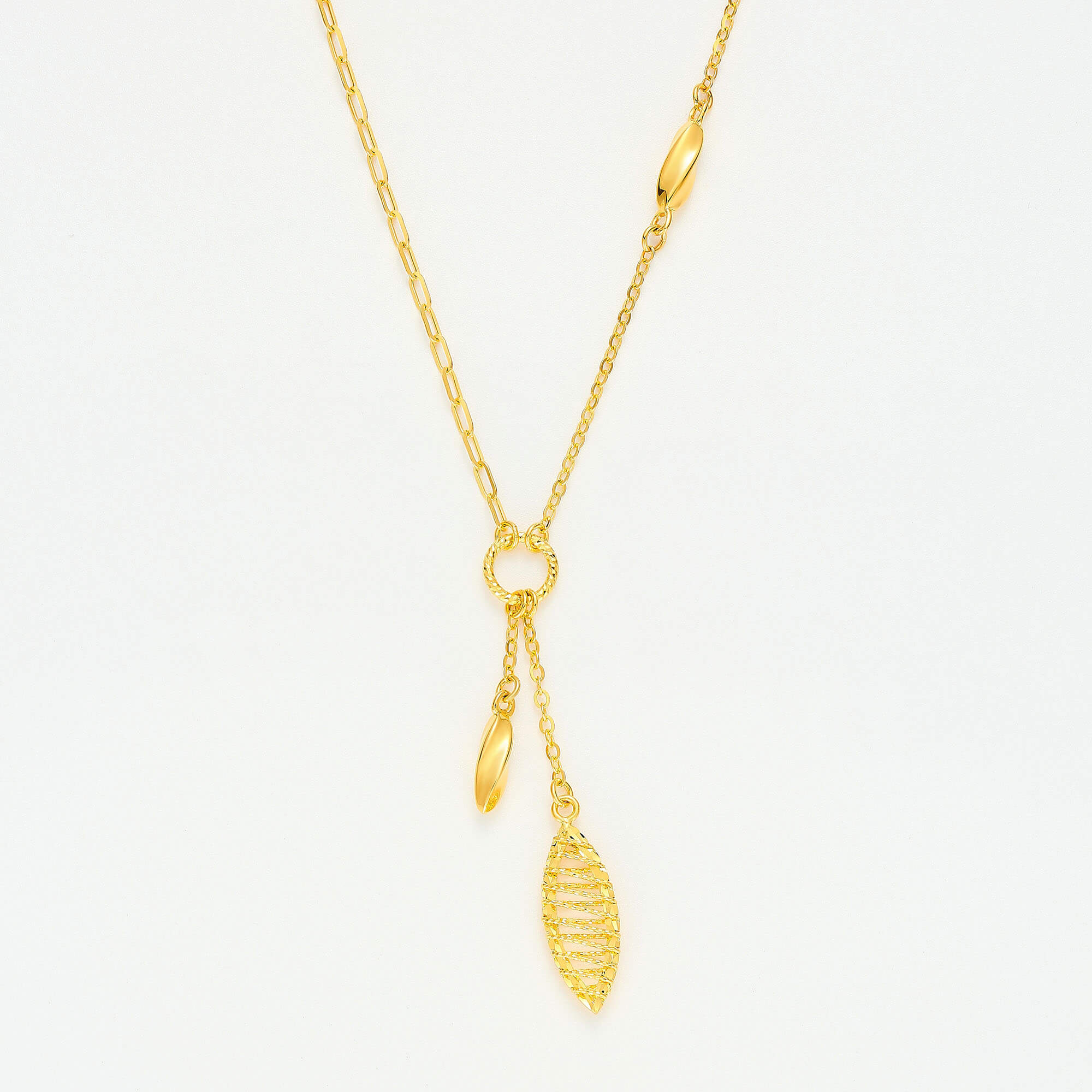 Modern Whisper Series · 5G Gold Coiled Wire Mirror Gold Necklace