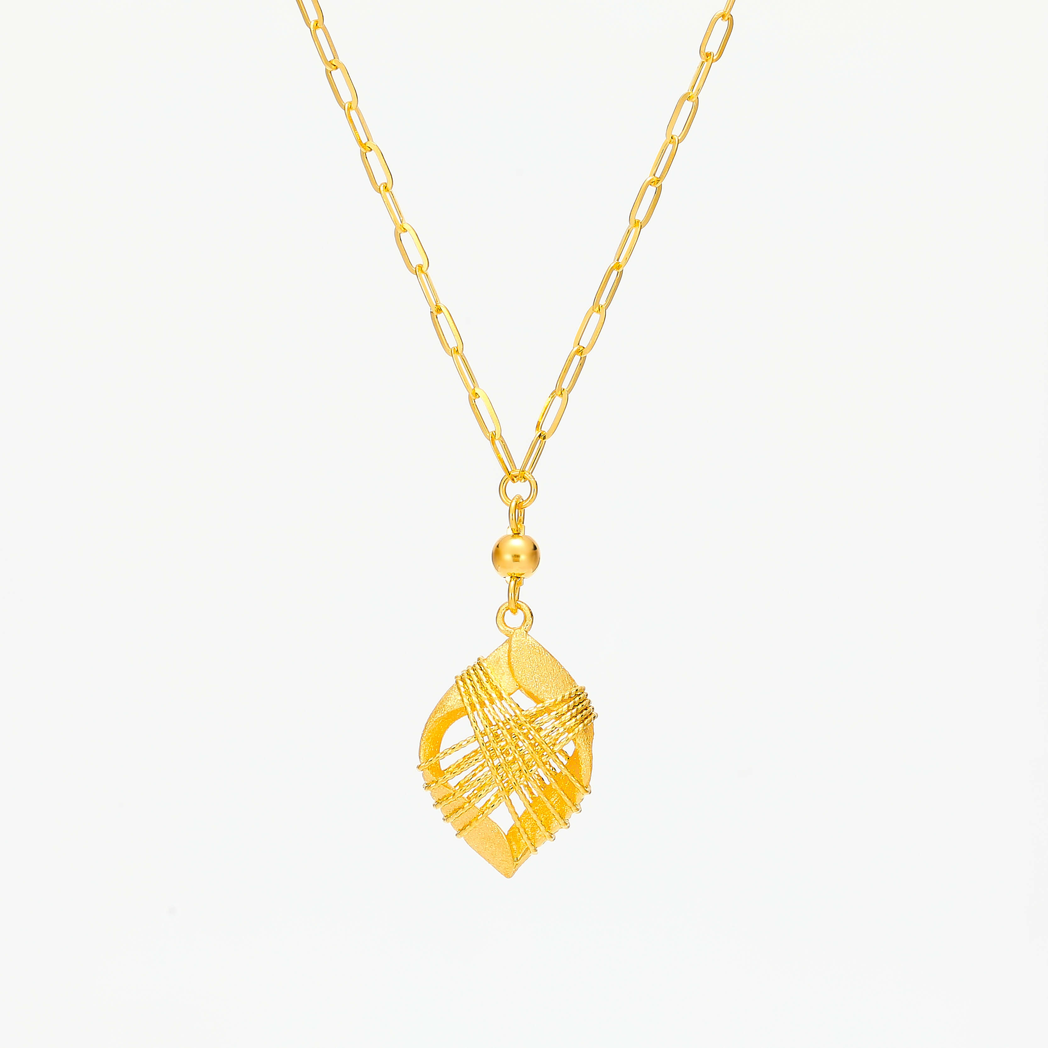 Youthful Bloom Series · 5G Gold Velvet Gold Filigree Necklace