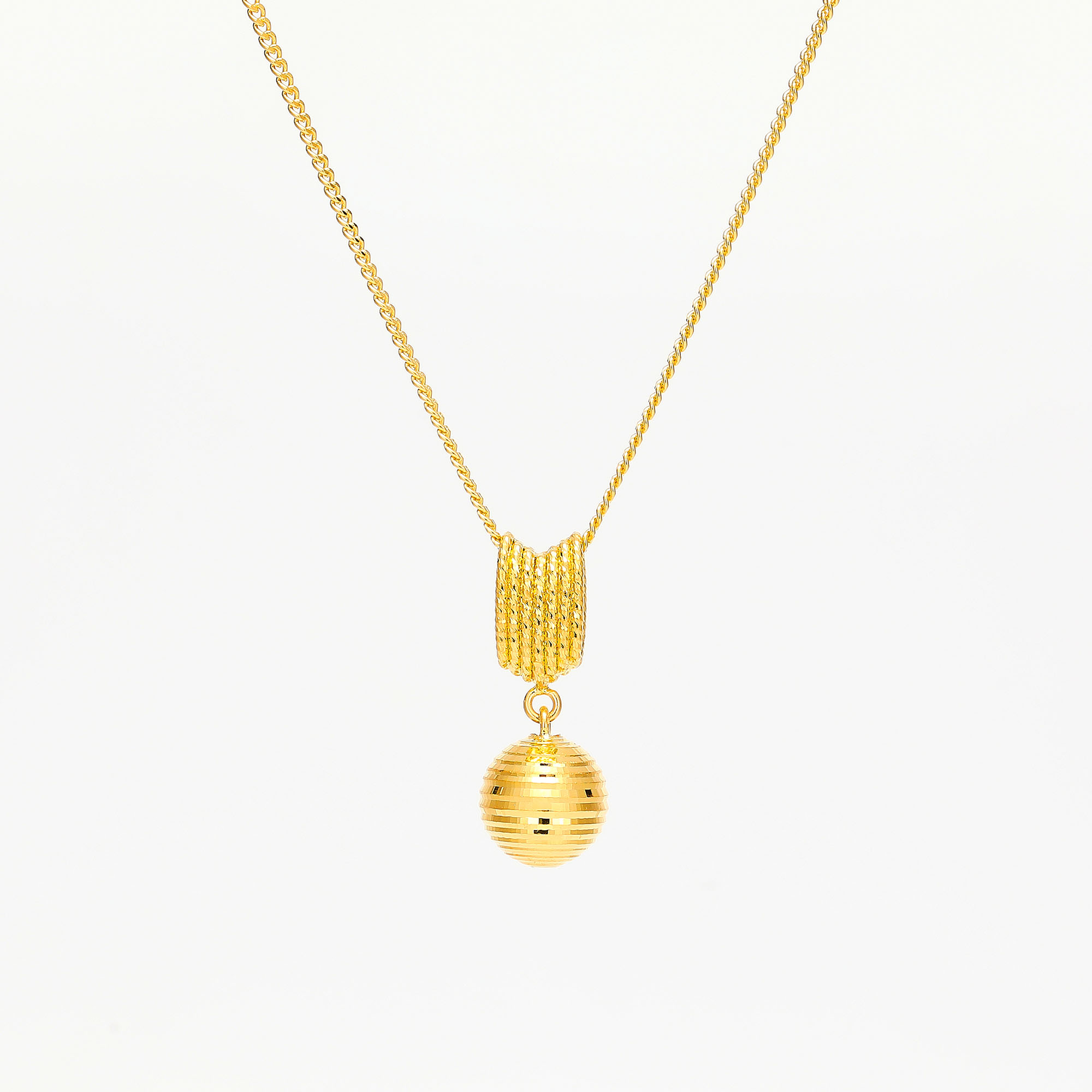 Molly Star Track Series · 5G Gold CNC Filigree Bead Necklace