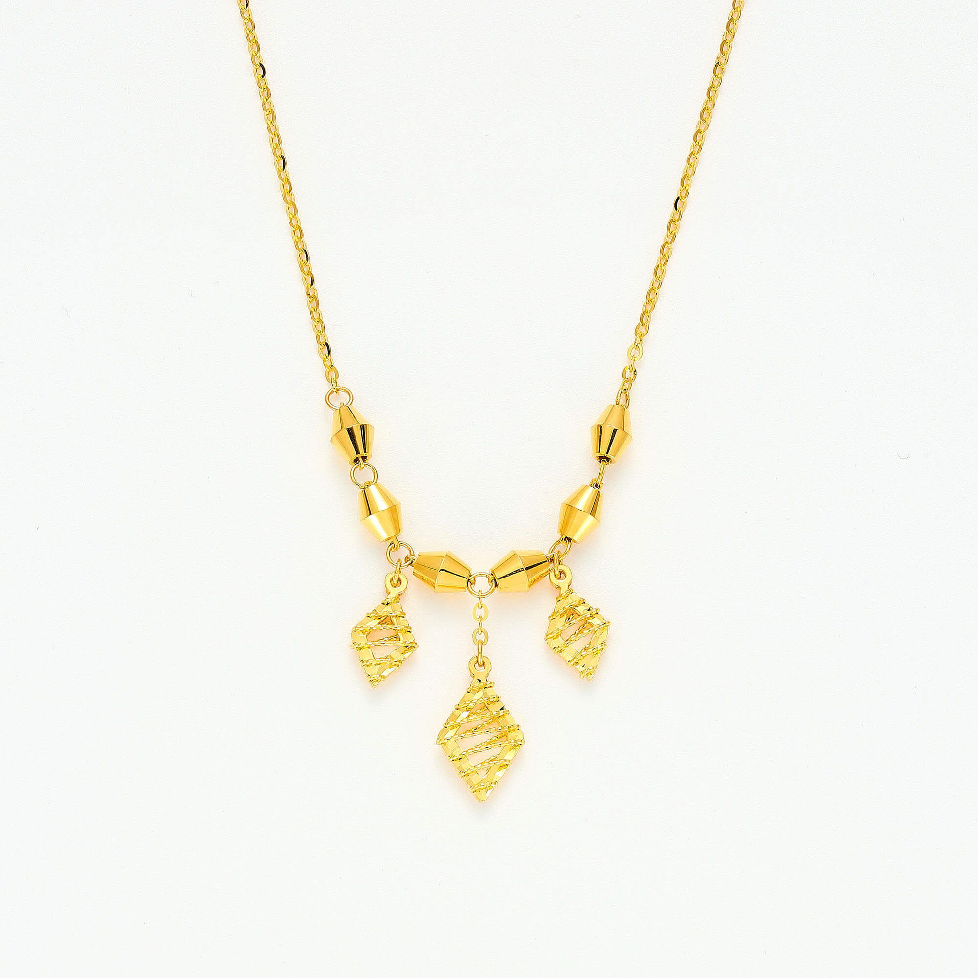 Sassy Beauty Series · 5G Gold CNC Filigree Necklace