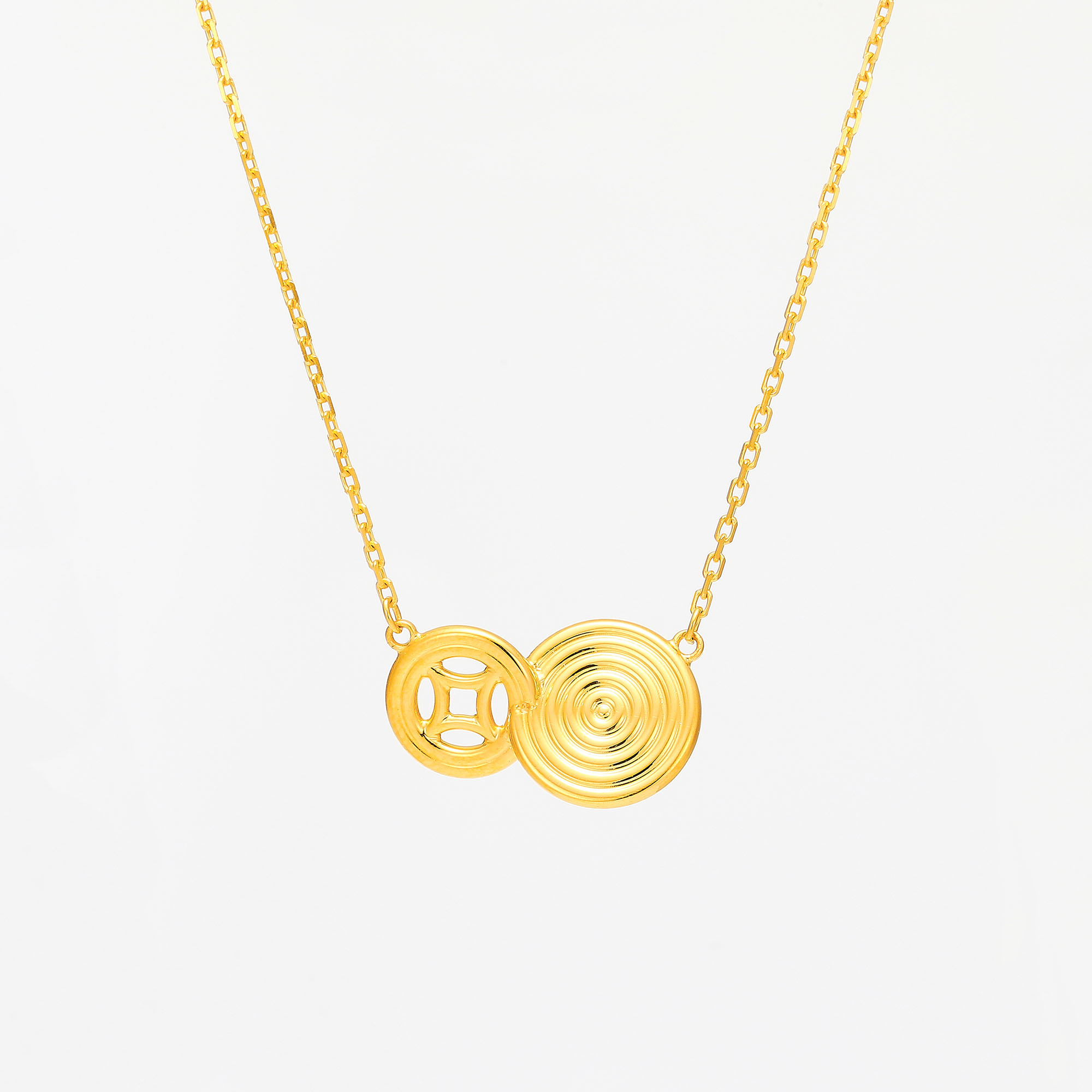 Boundless Wealth Series · 5G Gold CNC Copper Coin Necklace