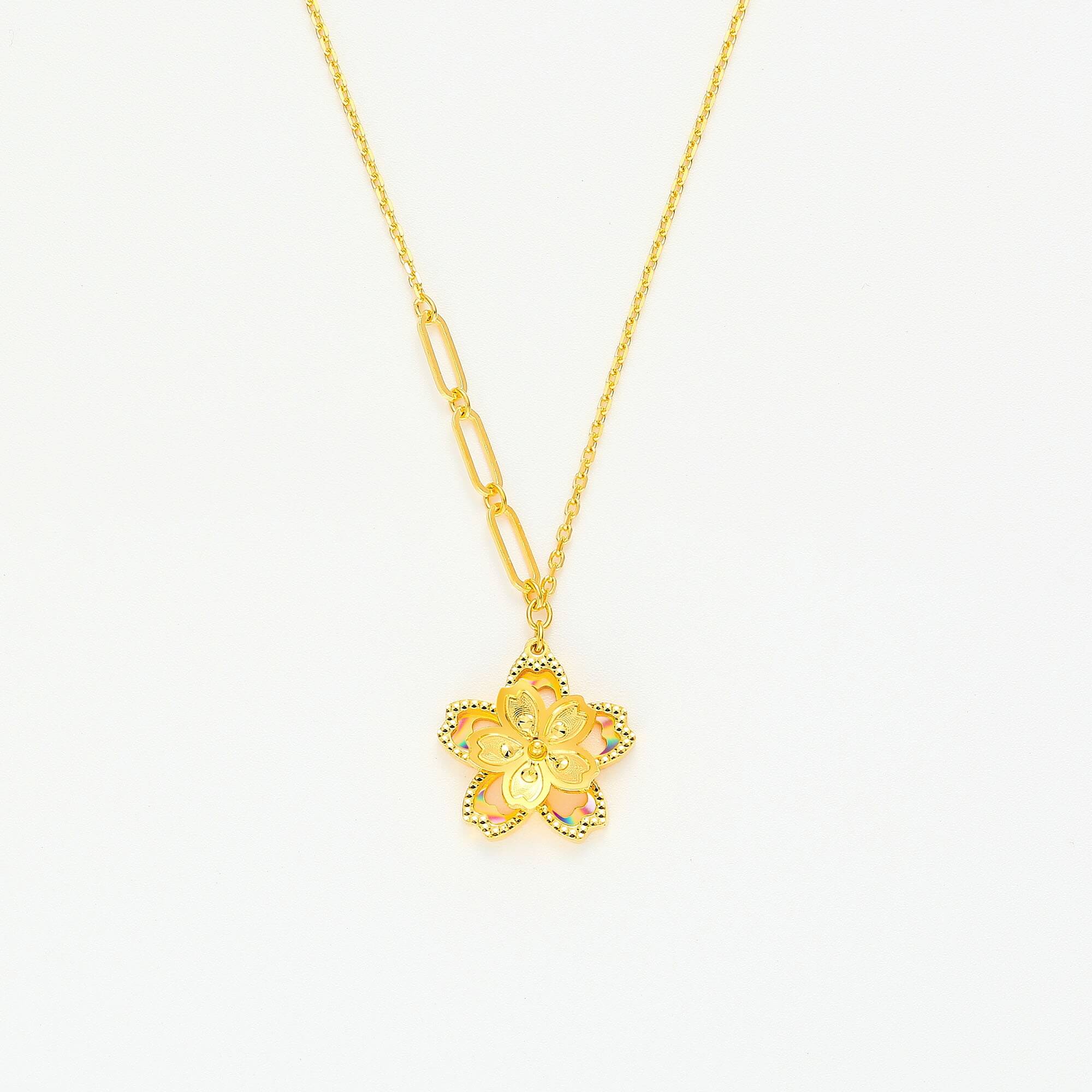烂漫春樱·5G黄金炫彩樱花项链