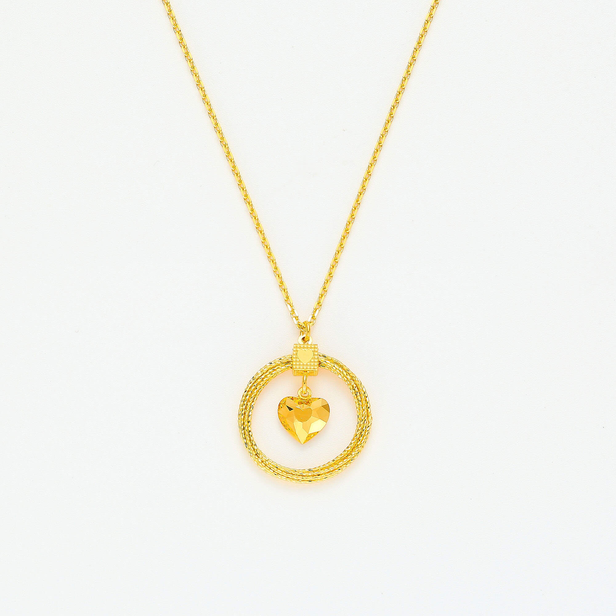 Sweetheart · 5G Gold CNC Heart Filigree Necklace