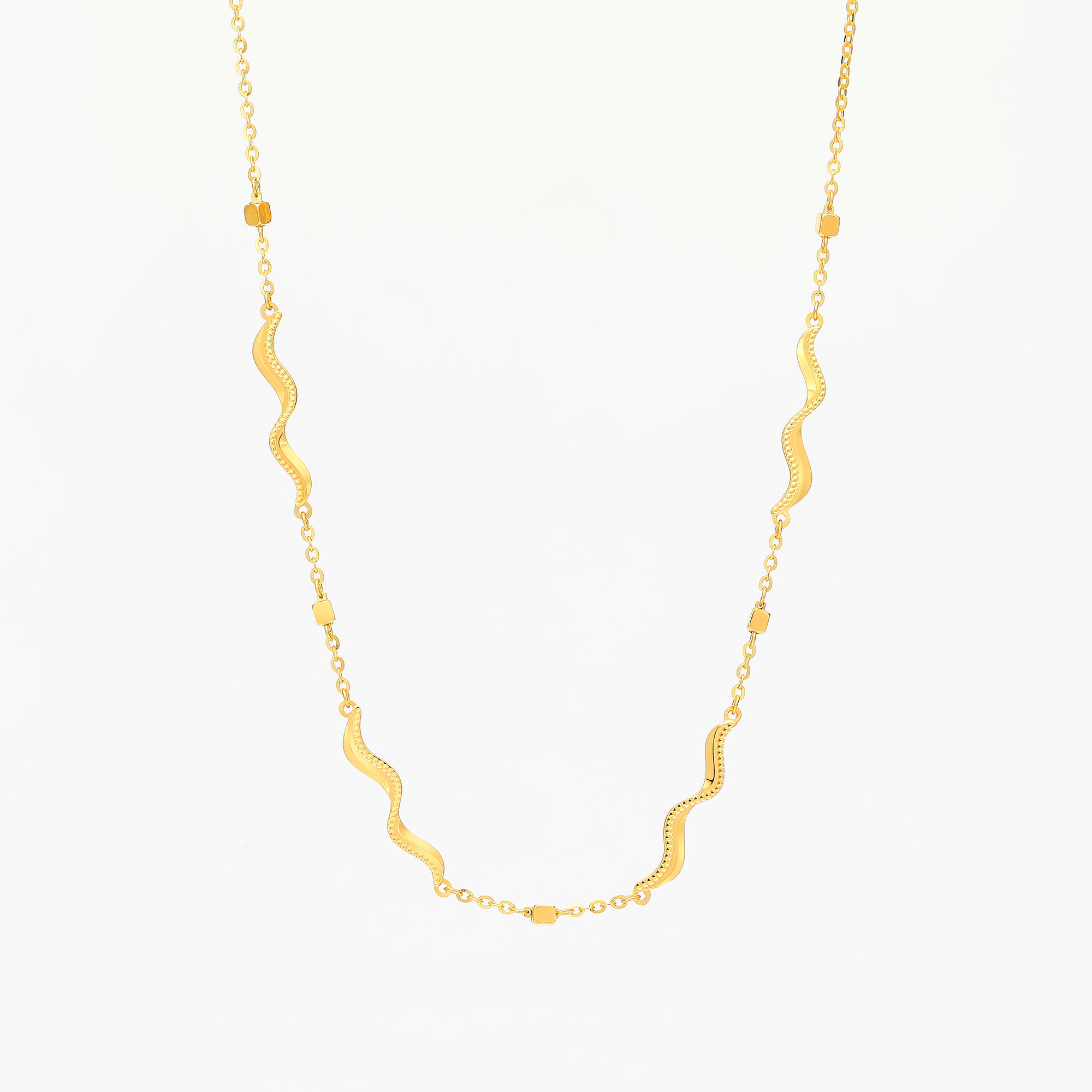 Rippling Waves Series · 5G Gold Romantic Necklace