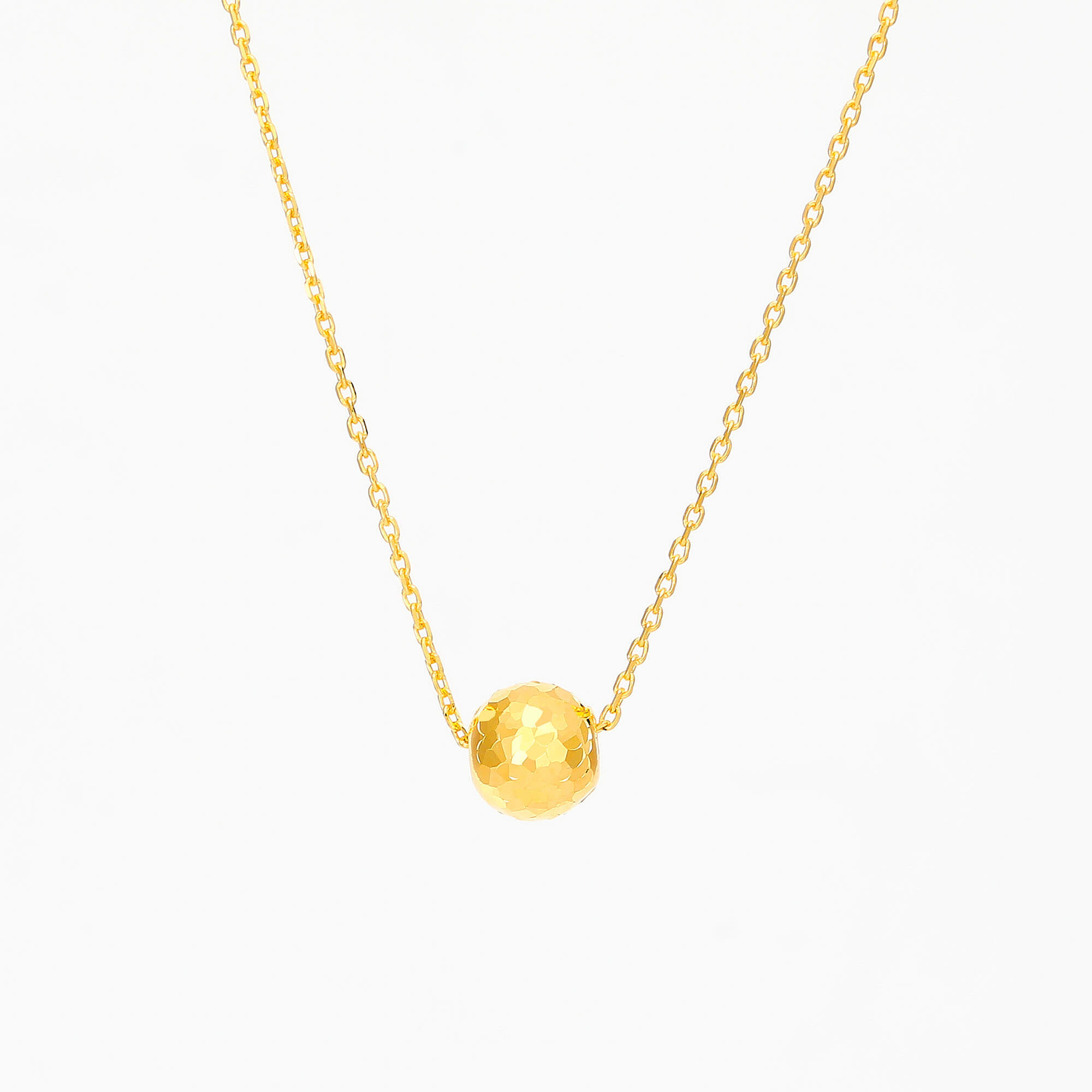 Moli · Fragmented Shadow · 5G Gold Crushed Ice Lucky Bead Necklace
