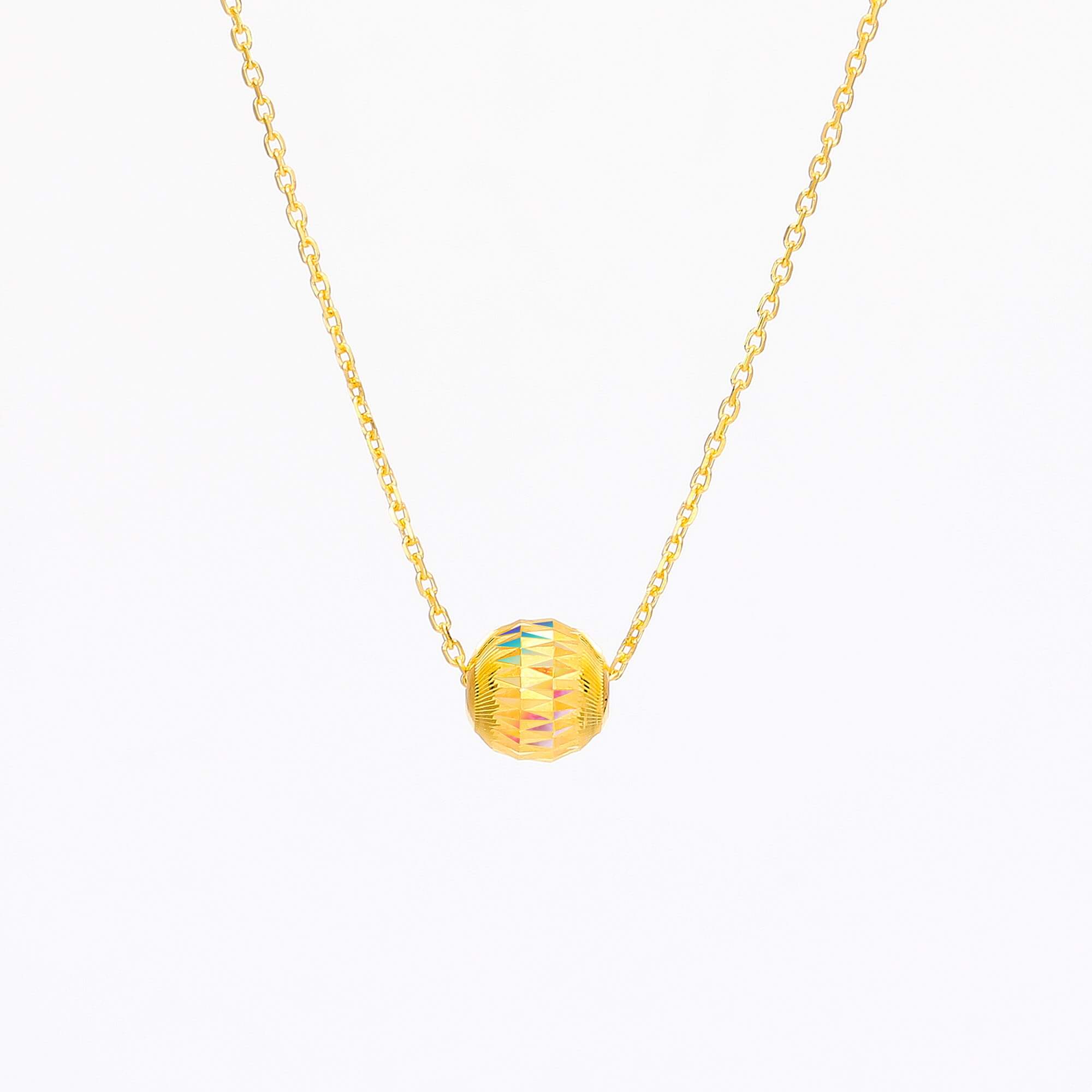 Brilliant Chain Shadow · 5G Gold CNC Iridescent Necklace