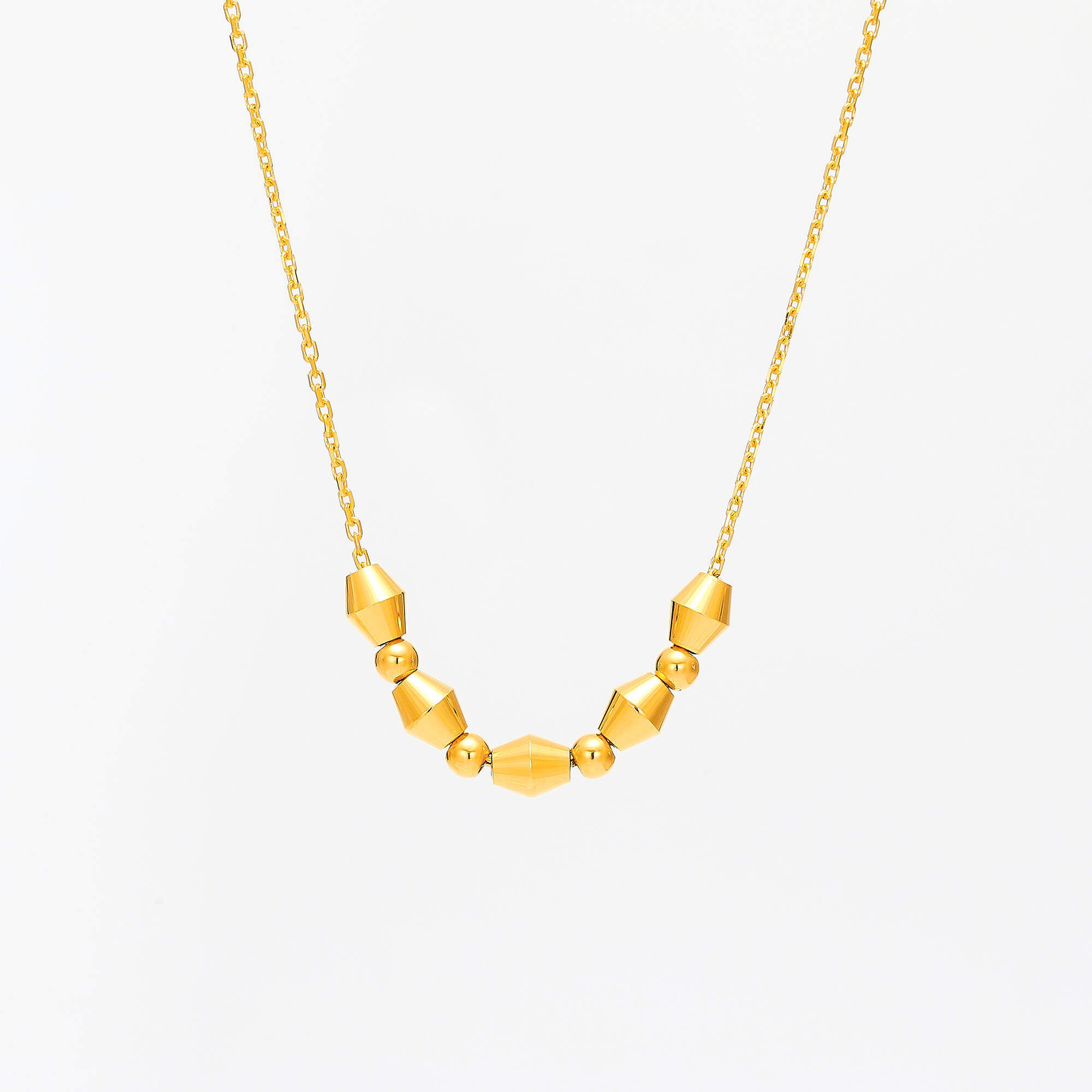 Modern Prism Realm Series · 5G Gold Lucky Bead Necklace