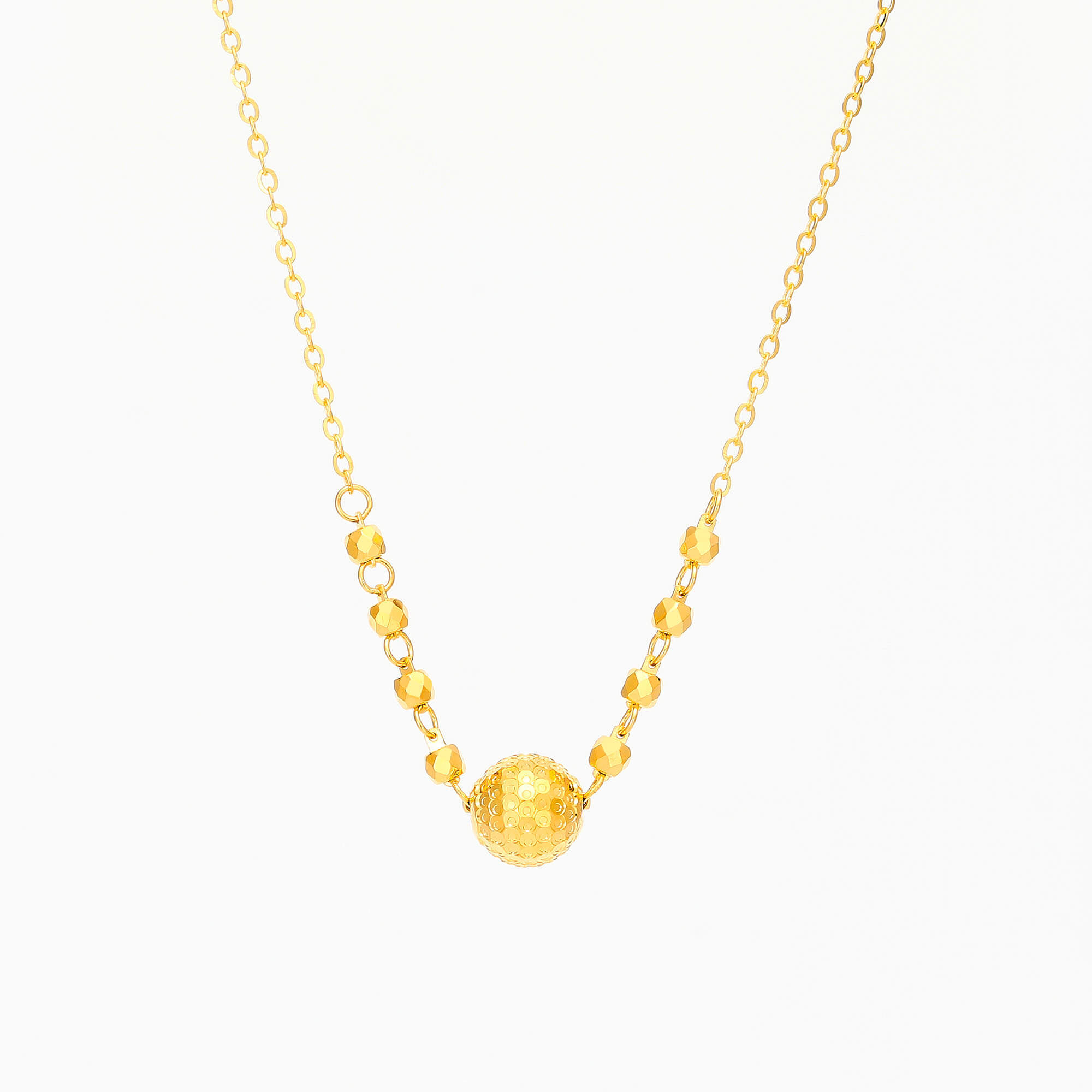 Party Series · 5G Gold CNC Beaded Necklace
