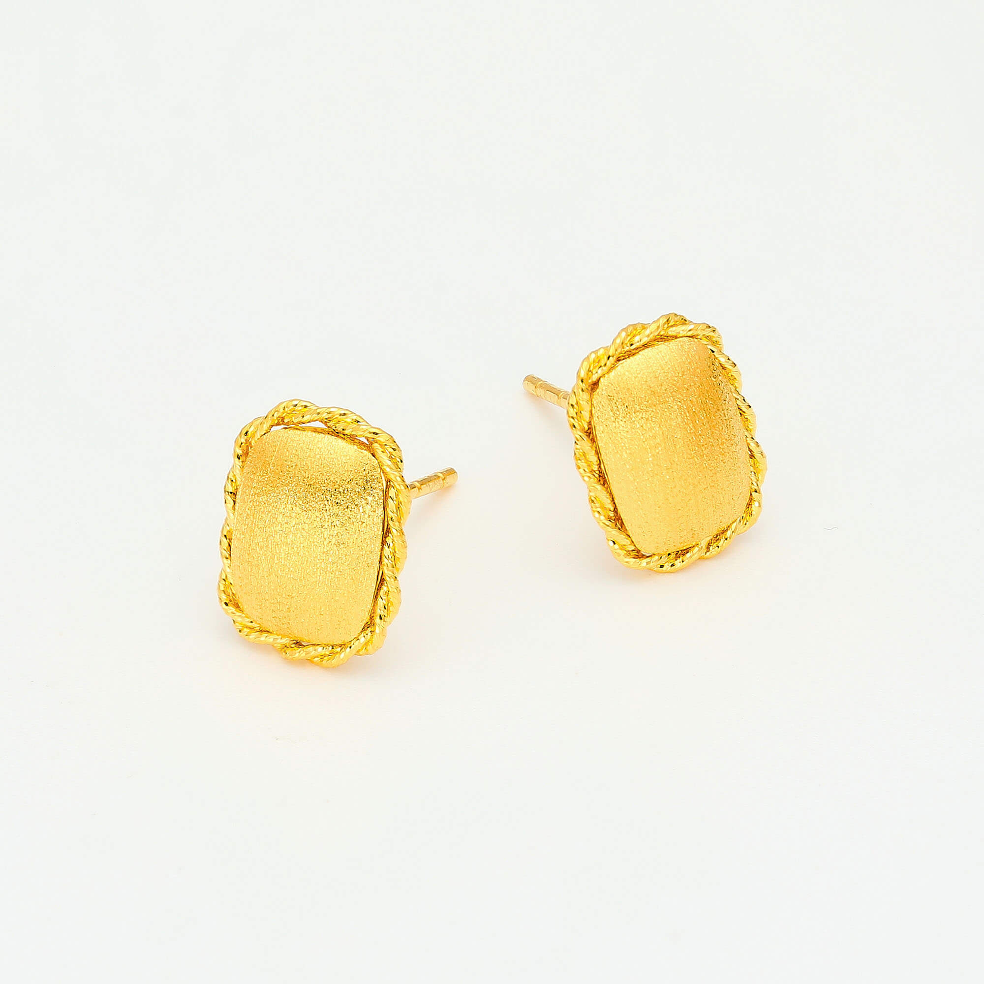 Velvet Glow Phantom Series · 5G Gold Velvet Gold Vintage Square Bag Earrings
