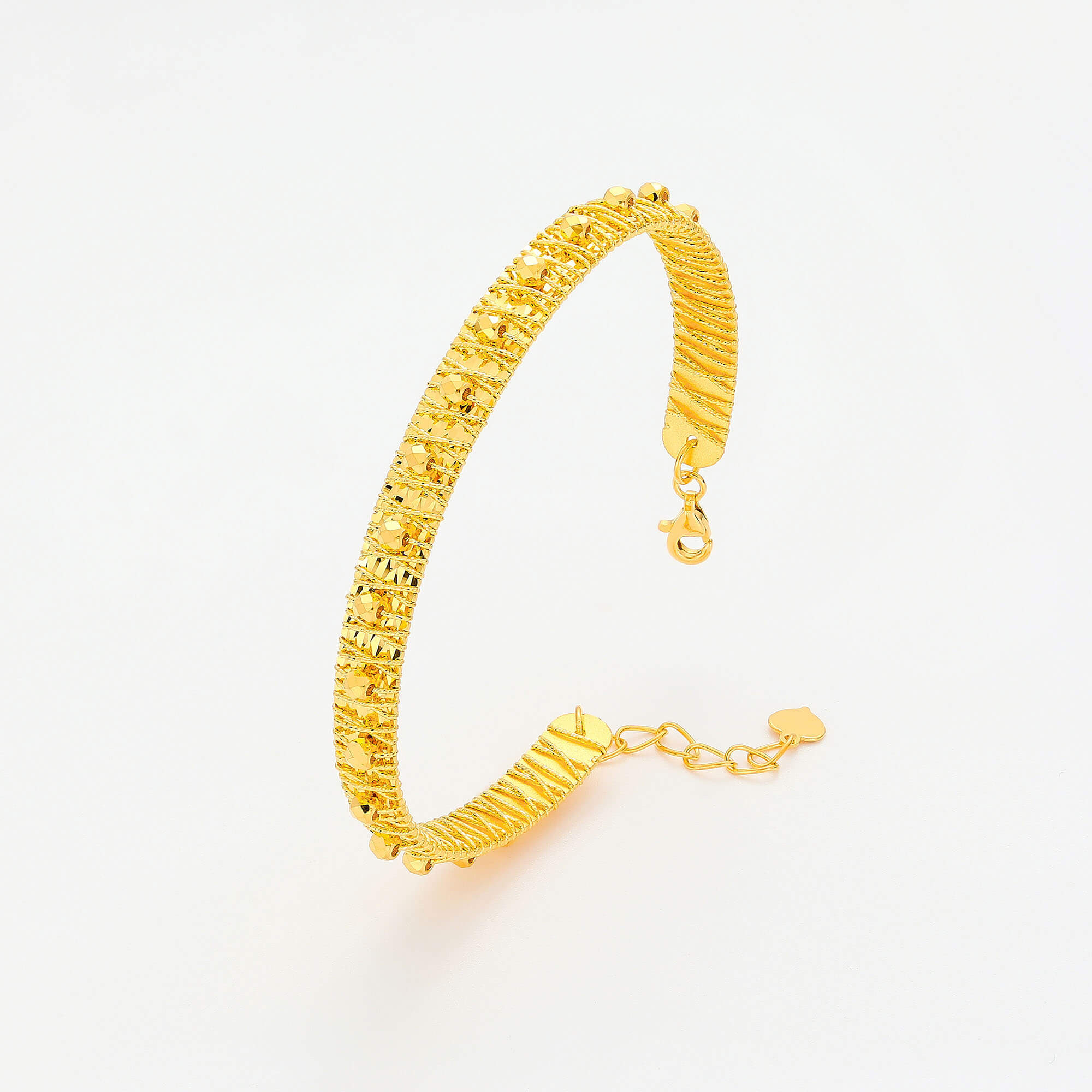 Glistening · 5G Gold CNC Flash Filigree Bracelet