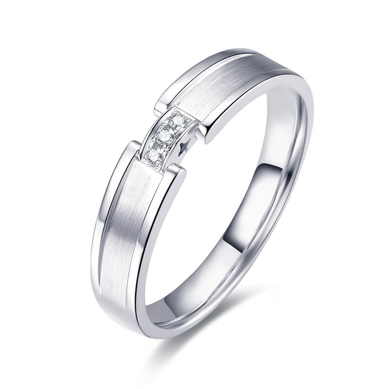 "Love's Extension 6 - Bridge of Love" Men's Diamond Ring for Couples