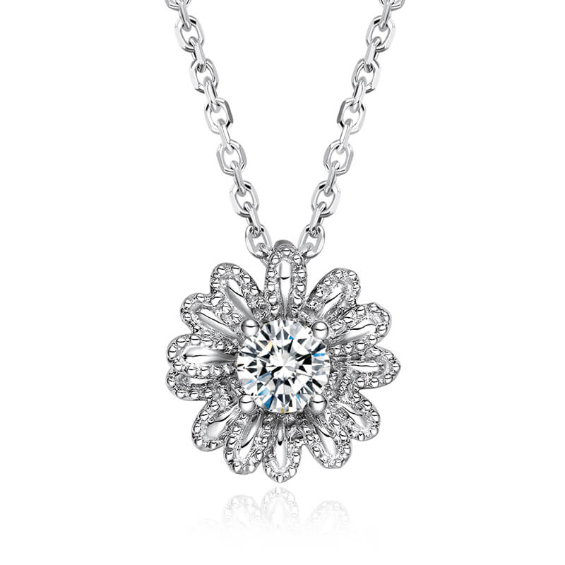 18K White Gold Diamond-set Necklace Set - Daisy · Bright Series
