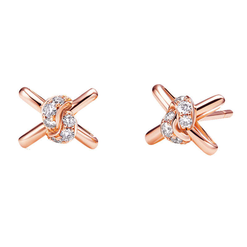 Jewelry K - gold diamond - set earrings, Beautiful Time Series - Heart - Butterfly Stud Earrings.