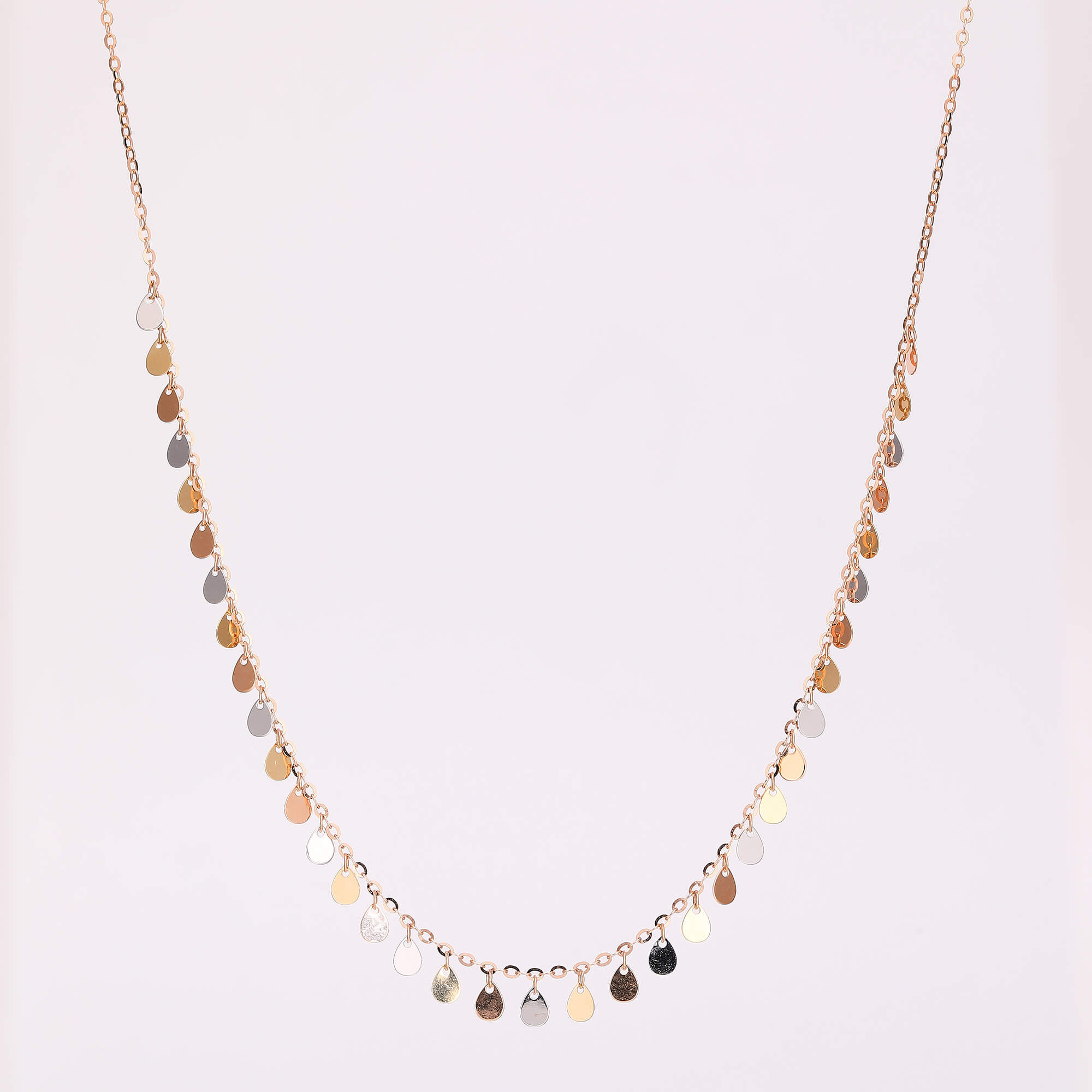 Colorful Luster Shadow Collection · K Gold Tricolor Necklace