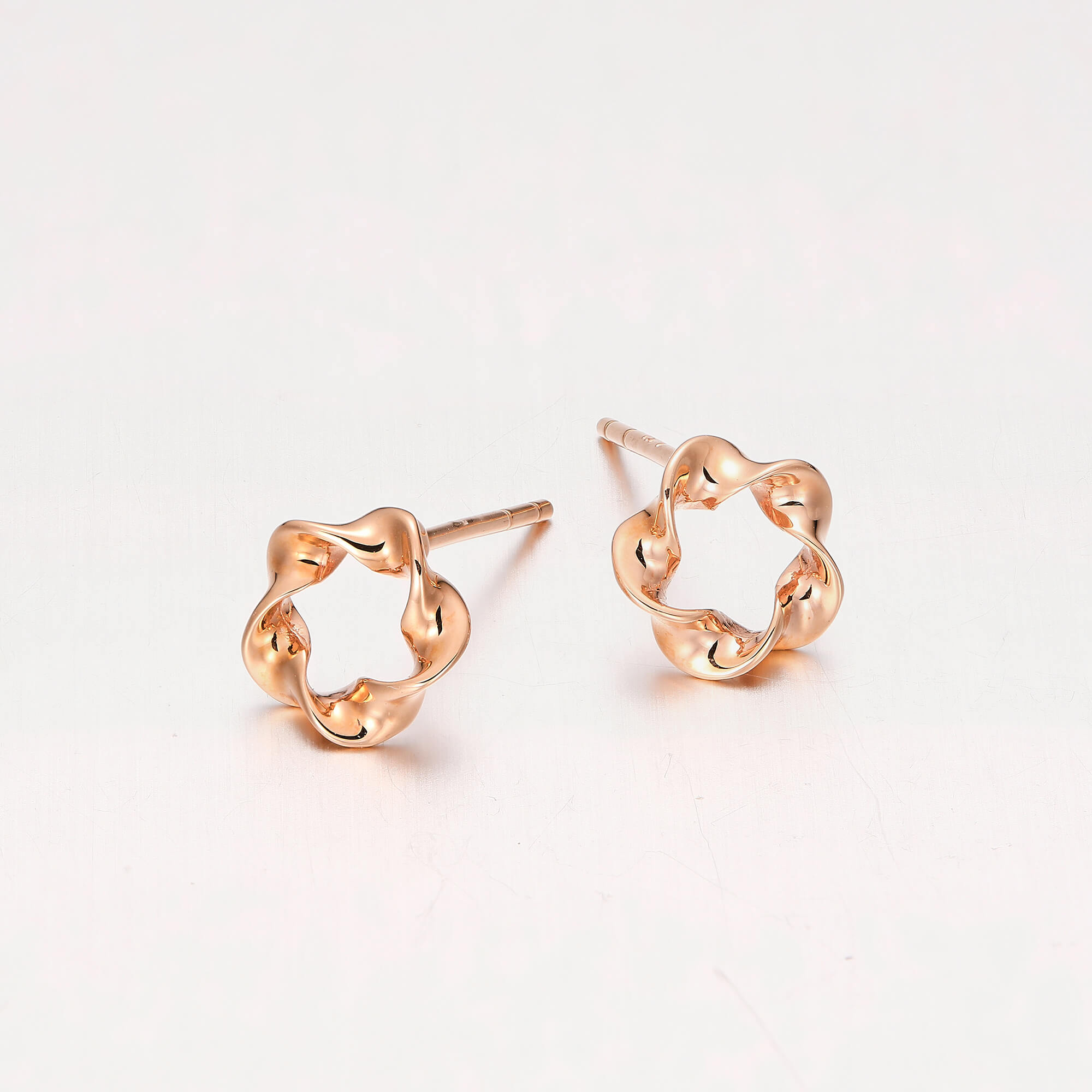 Modern Satin Shadow Collection - K Gold Earrings