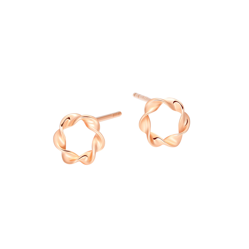 Modern Satin Shadow Collection - K Gold Earrings