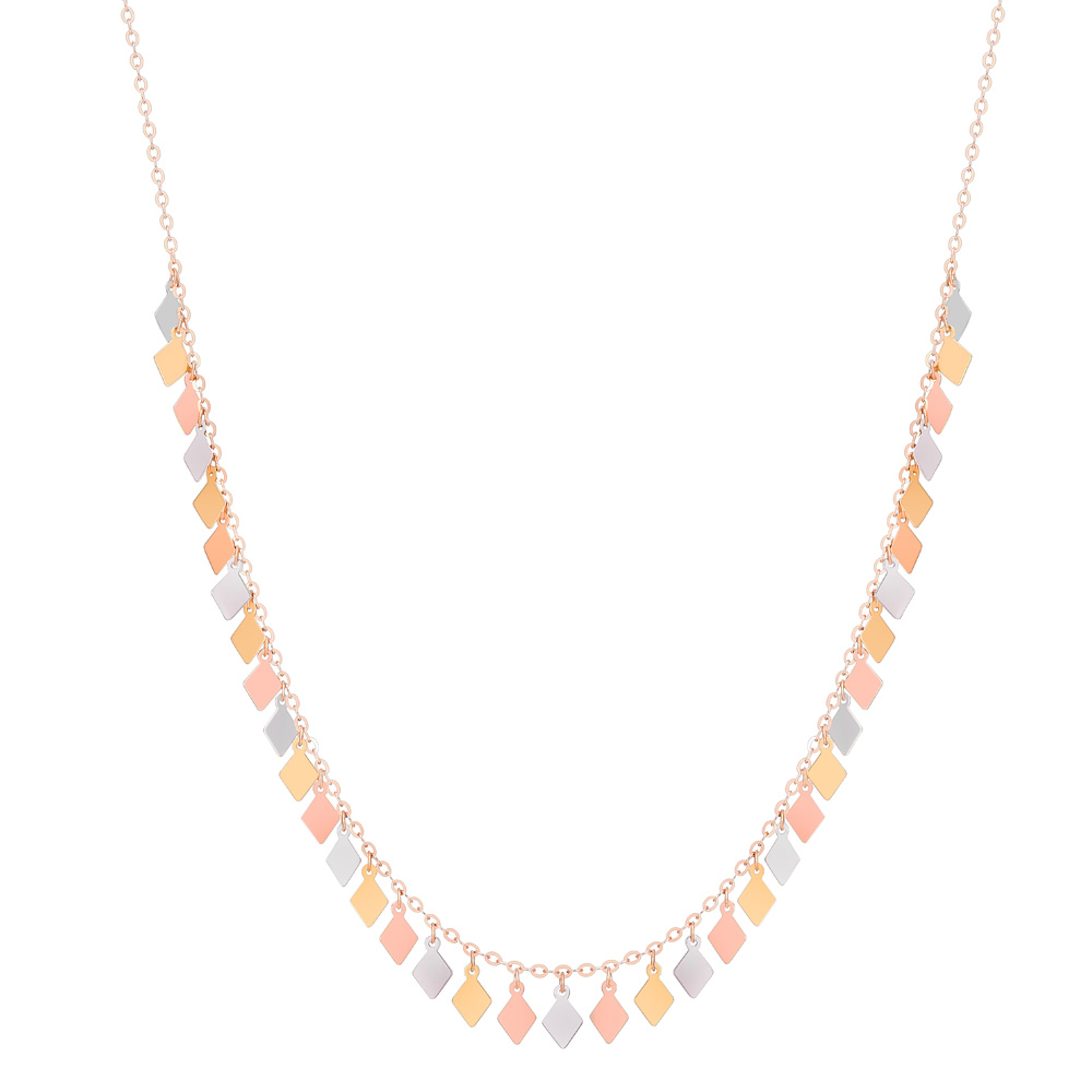 Colorful Prismatic Light Collection · K Gold Tricolor Necklace
