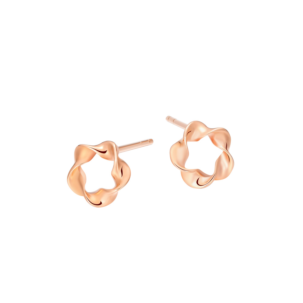Modern Satin Shadow Collection - K Gold Earrings