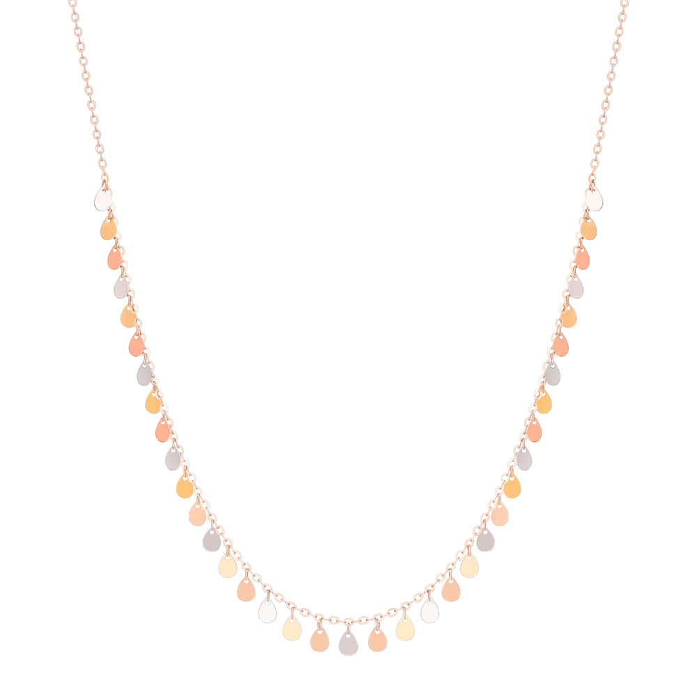 Colorful Luster Shadow Collection · K Gold Tricolor Necklace