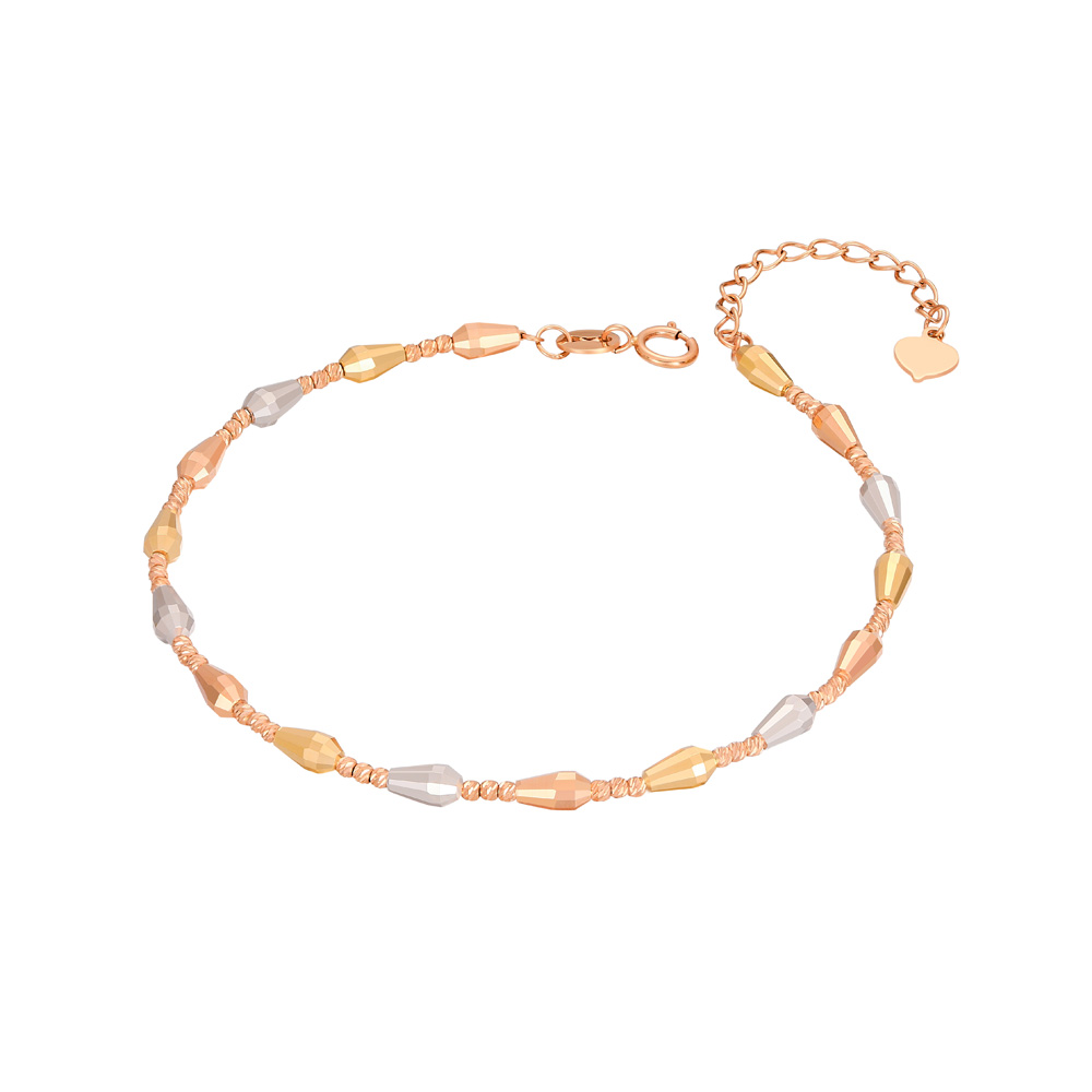 "Urban Two-Tone Series - K Gold Geometric Beaded Two-Tone Bracelet"