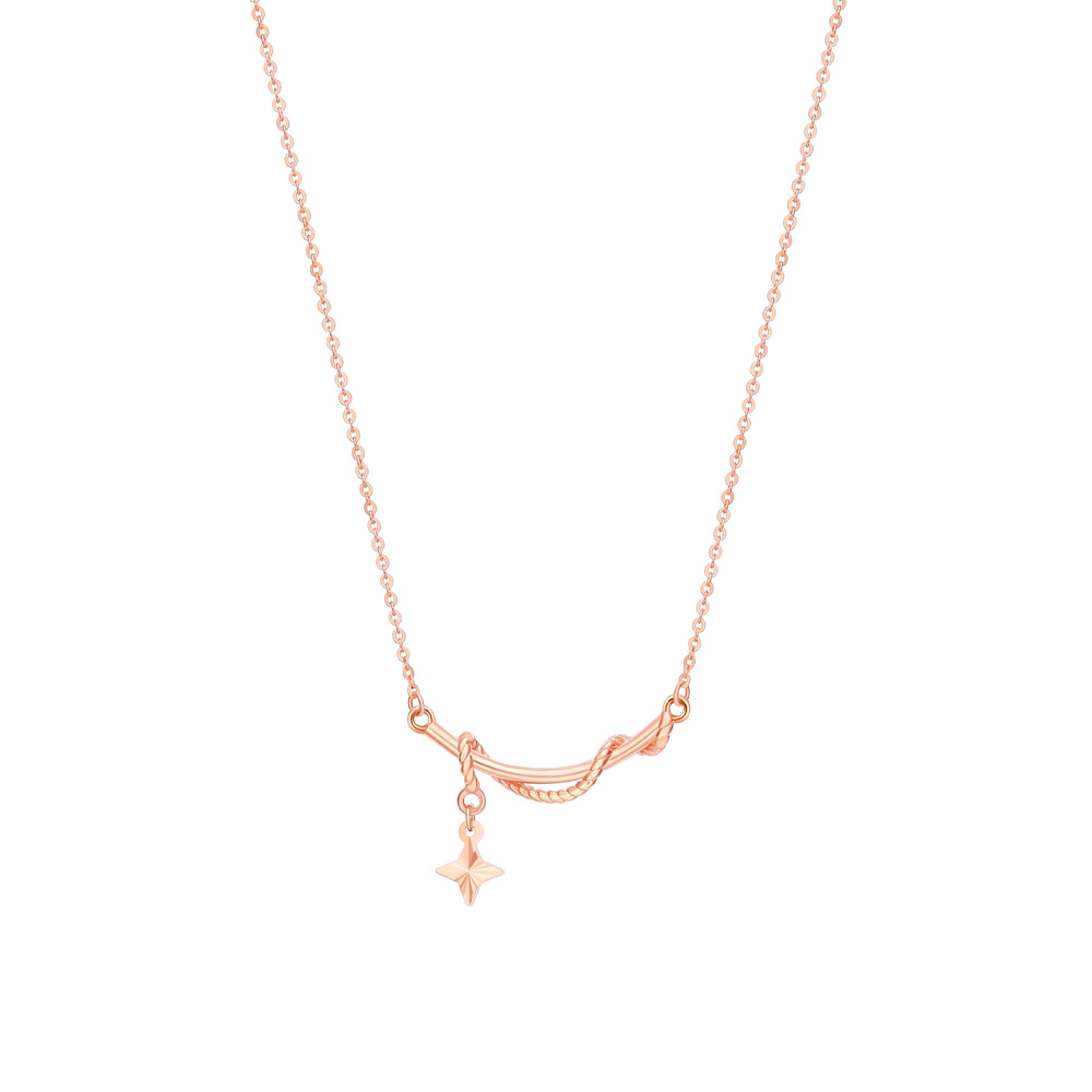 Star Leap Trajectory · K Gold Necklace