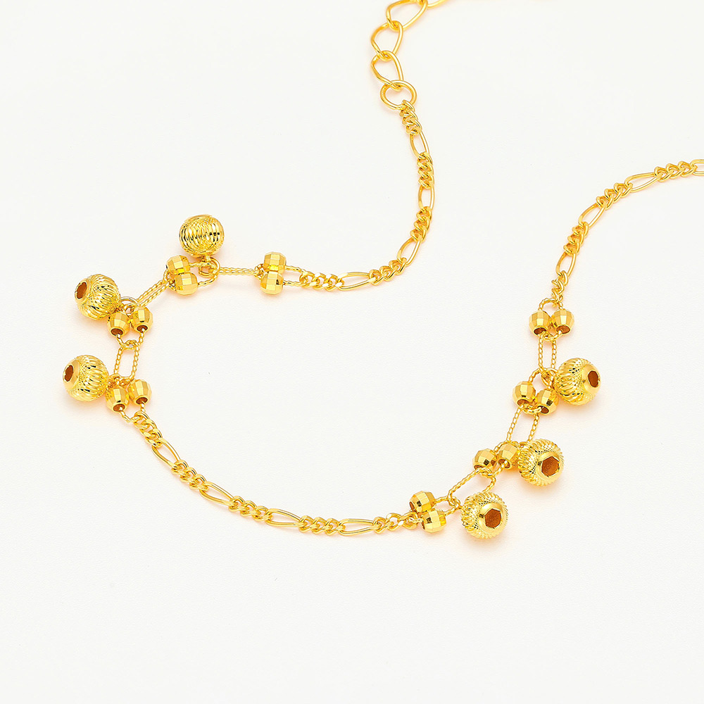 Luxurious Elegance Shining Shadow · 5G Gold Sparkling Bead Bracelet