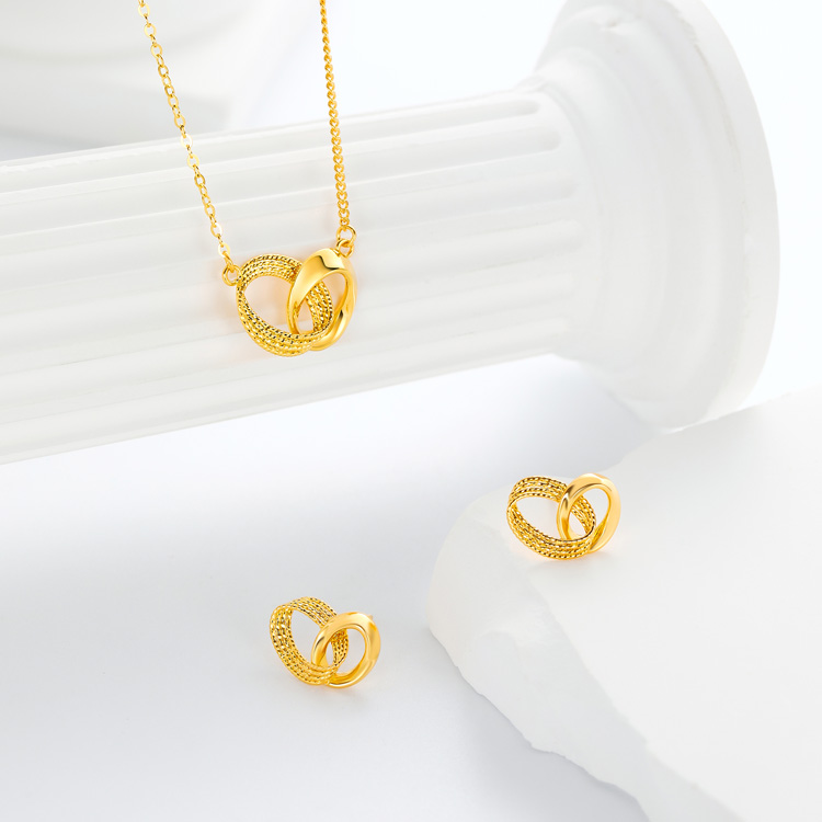 Harmony &middot; 5G Gold Mirror-Finish Diamond-Cut Necklace