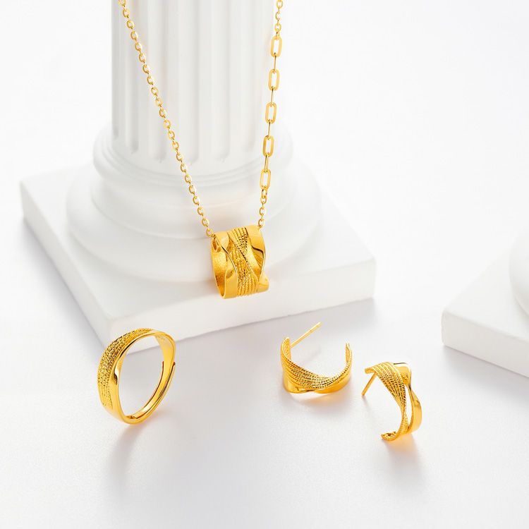 Harmony &middot; 5G Gold Mirror-Finish Diamond-Cut Necklace